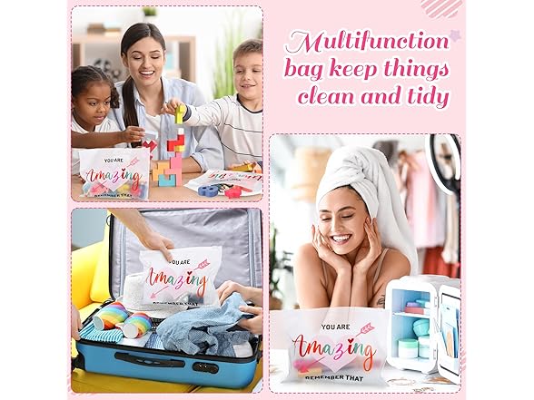 50 Pcs Inspirational Mini Makeup Bags
