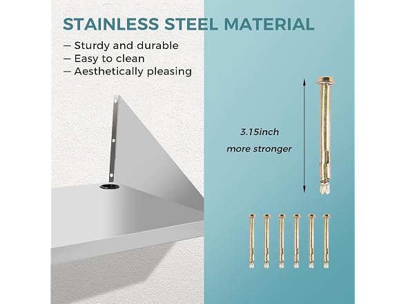 YWTSCH Stainless Microwave Wall Shelf