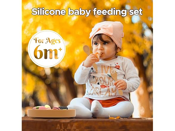 BabyX Baby Silicone Feeder Set, 3-pcs Jungle Wildlife