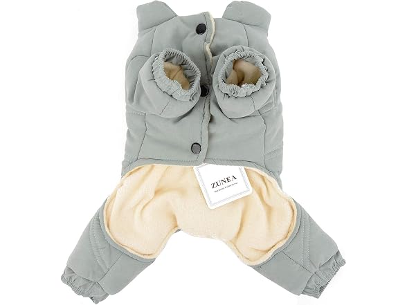 ZUNEA Dog Snowsuit for Small Dogs Winter War