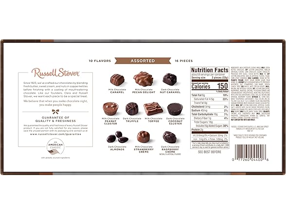 Russell Stover Milk Dark Choc Box 9.4oz