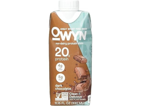 Owyn Dark Chocolate Flavored Protein Shake, Sugar Free, Dairy Free, 44 Fluid Ounces