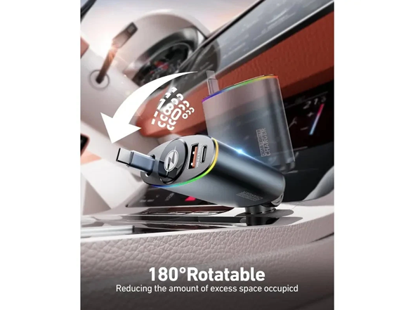 2-PK 3 in 1 Retractable Car Charger