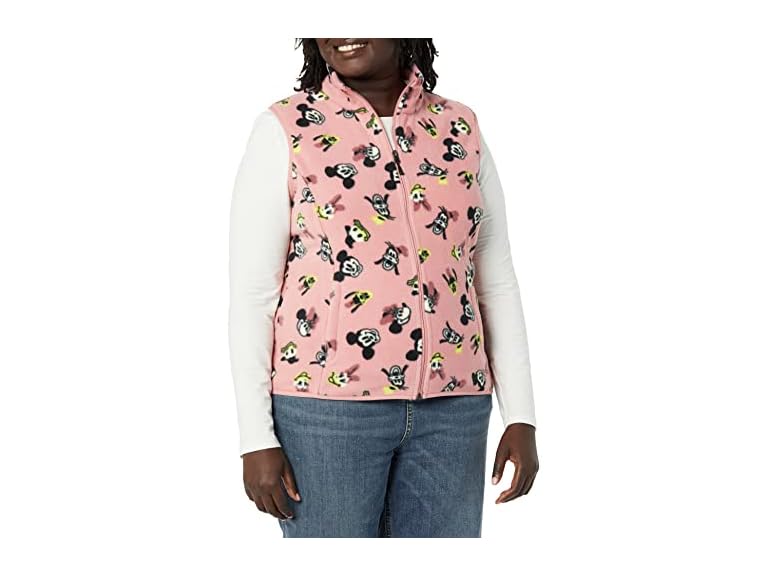 Amazon Essentials Disney | Marvel | Star Wars | Princess Women's Polar Fleece Vests, Minnie and Friends, Small