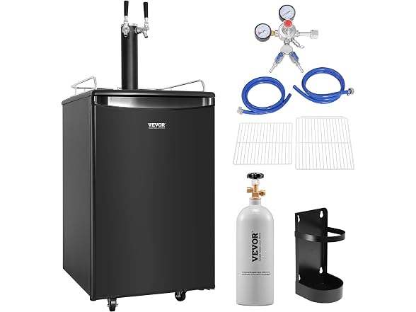 VEVOR Beer Kegerator, Dual Tap Draft