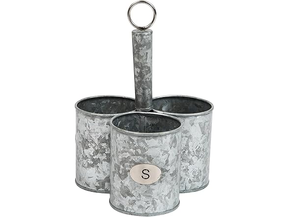 Mind Reader 3-Compartment Metal Organizer