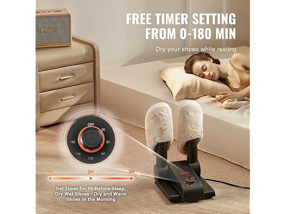 180° Foldable 2 Tubes Shoe Dryer, Portable Boot