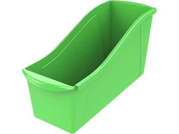 Storex Large Book Bin Green 6PK