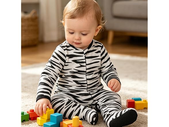 Aablexema Women (3-6 MOS) Baby Footie Pajamas