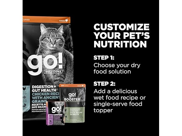 Go! Solutions Dry Cat Food, Chicken, 3lb