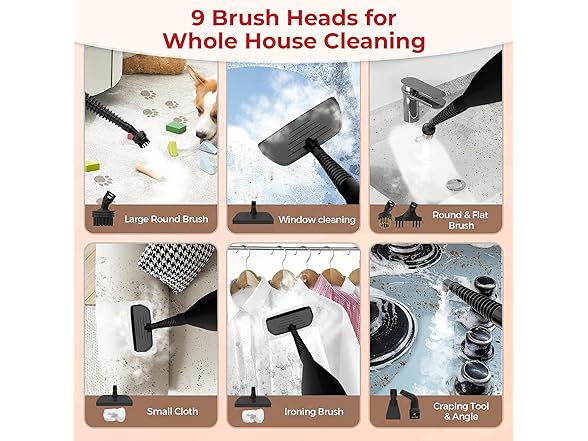 Rosewill 11-in-1 Steam Mop & Garment Steamer