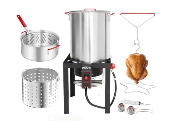 NUUK 30QT Turkey Fryer & 10QT Fish Fryer Combo Kit