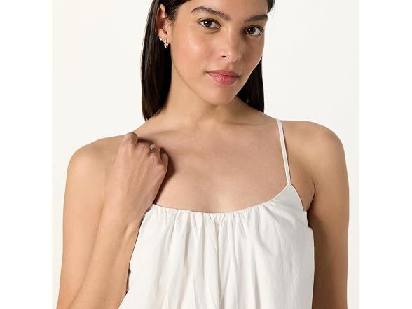 The Drop Women (XXL) Corryn Spaghetti Dress White