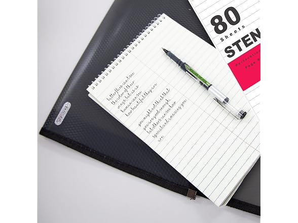 BAZIC 80-Sheet Gregg Ruled Steno Book