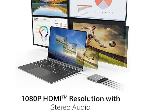 j5create USB-C to 4-Port HDMI Adapter