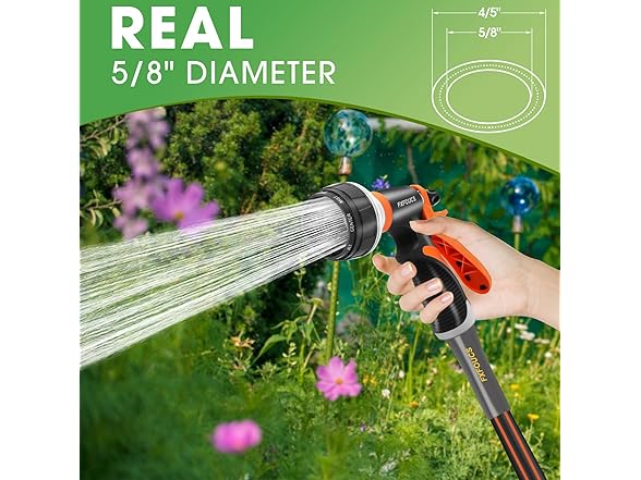 Black 5/8" Flexible Garden Hose