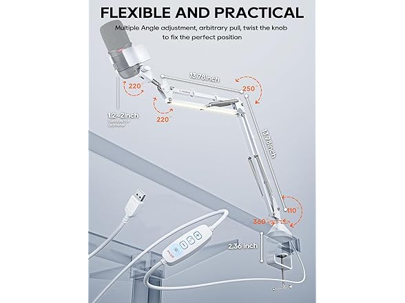 Boom Arm Adjustable Mic Stand for Podcasting
