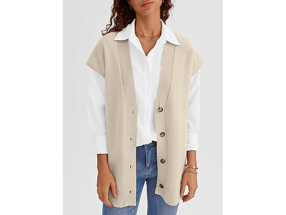 Women’s Oversized V Neck Sweater Vest