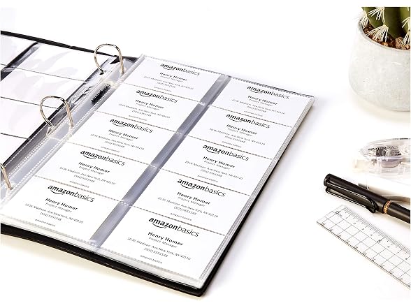 Amazon Basics Business Card Protector Pages, Pack of 500