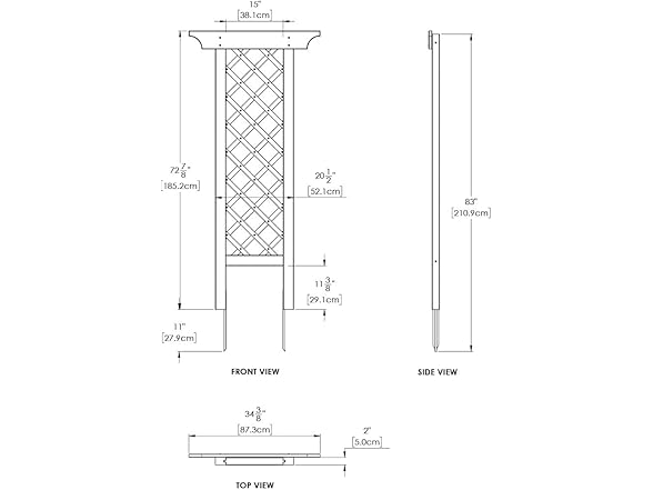 Vita VA68902 Ridgewood Cedar Trellis