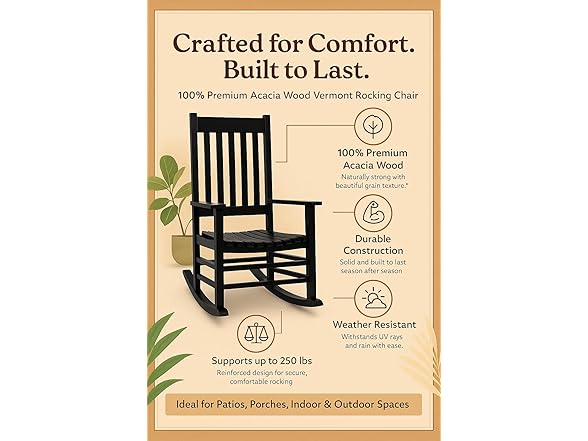 Shine Company Vermont Porch Rocker