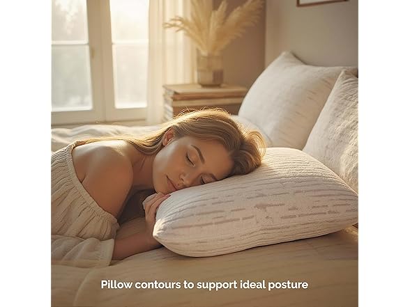 Clara Clark Memory Foam Pillows 6 Pack, Queen