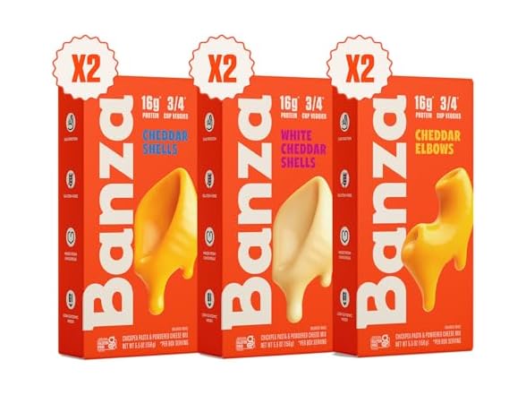 Banza Mac and Cheese Variety Pack - 6 Pack
