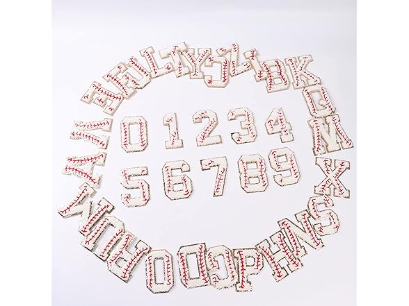 Zecamin Baseball Number Iron on Patches