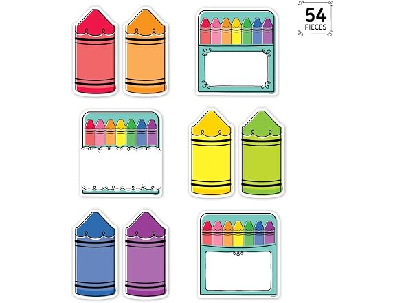 CTP Core Decor Doodle Crayons 6" Designer Cut-Outs