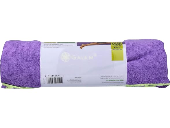 Gaiam Stay-Put Yoga Mat Towel, Non-Slip