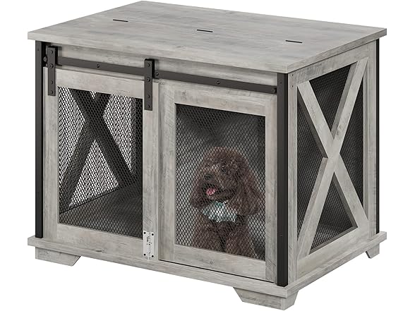 Dog Crate Furniture with Sliding Doors