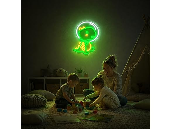 GHTURIE Dinosaur Neon Sign for Wall