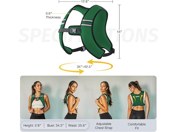 Zelus Green Weighted Vest 10lb