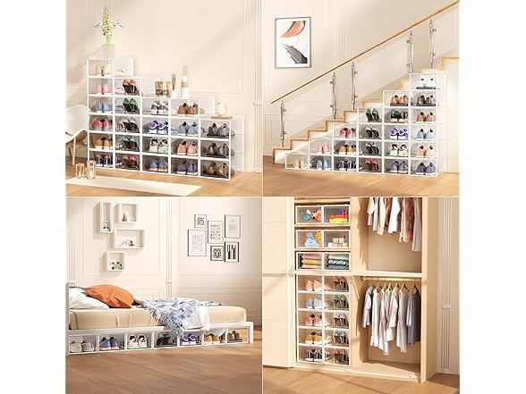 Secret Space 12 Pack Shoe Storage Organizer