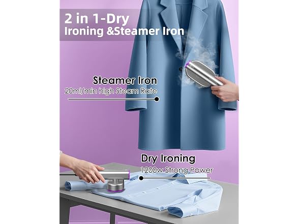 ELORTI Steamer for Clothes, Clothes Steamer Handheld 2 in 1