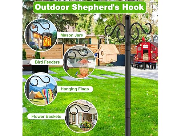 (2 Pack) Double Shepherds Hooks | 90 In