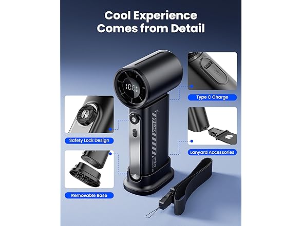 Koonie 19000 RPM High Speed Handheld Fan