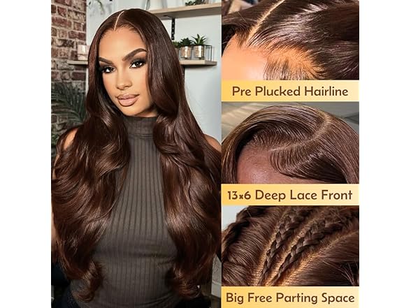 Brown Human Hair Wig