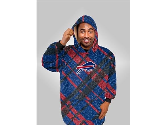NFL Sherpa Flannel Hoodie Blanket - Choose Team