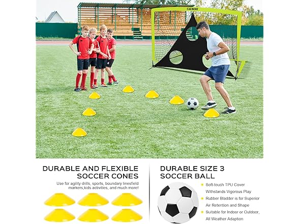 6x4 ft Soccer Goals for Backyard Set of 2