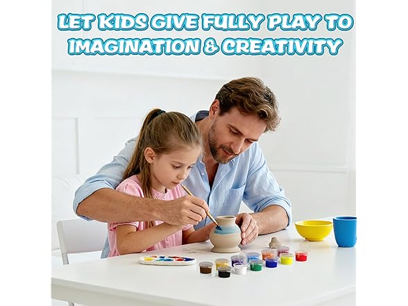 DCVREDF Pottery Wheel for Kids with 3 Clay Kits