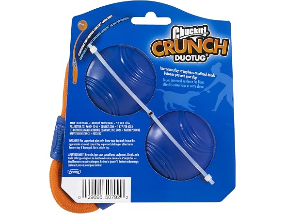 Chuckit! Crunch Ball Dog Toy, Medium, Duo Tug
