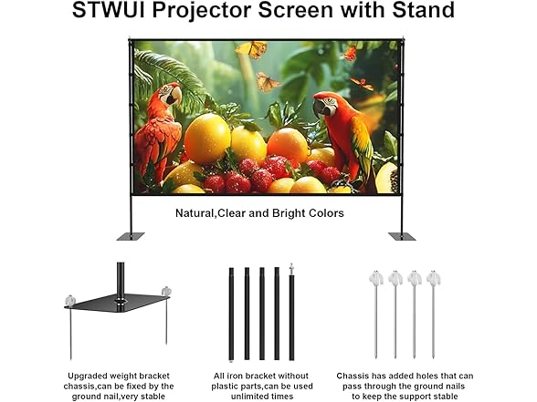 Projector Screen with Stand | 100in