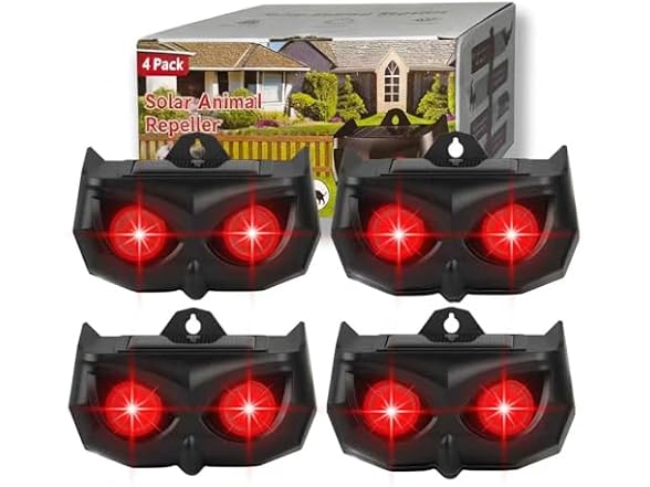 Solar Animal Repeller, 4 Pack