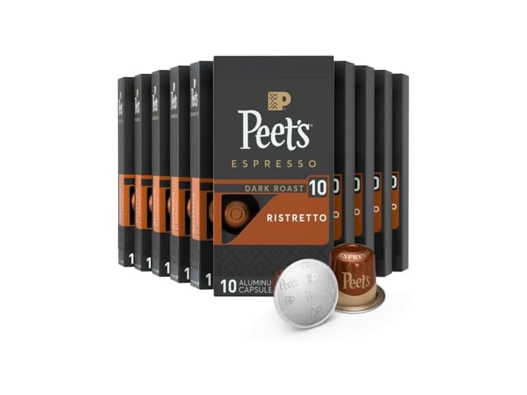 (100ct) Peet's Coffee Nespresso Capsules Ristretto