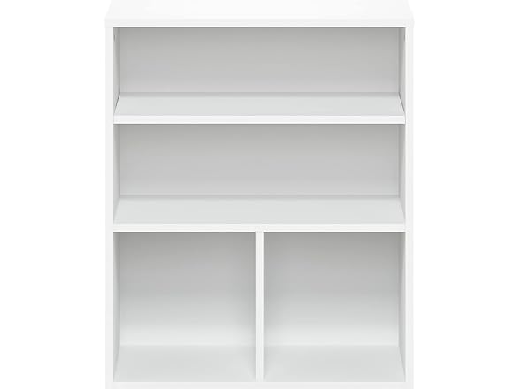 Furinno Pasir 3 Tier Display Bookcase, White
