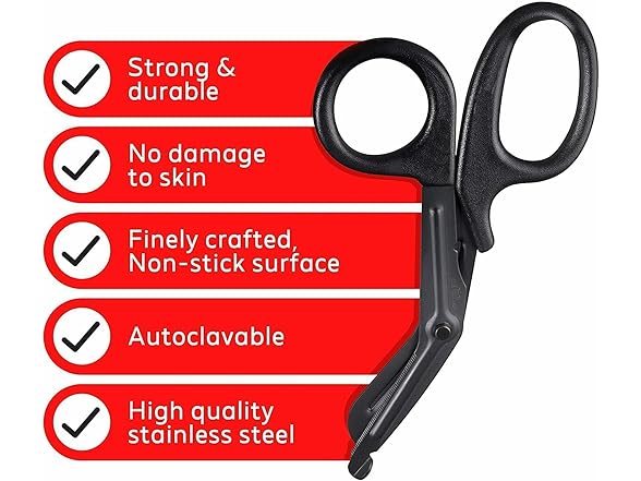 yamu Medical Scissors EMT 5.5" Black