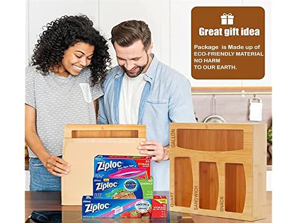 ono Ziplock Bag Organizer Bamboo