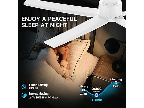 ocioc 52in Smart Ceiling Fan Alexa