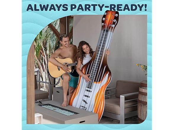 Grip A Pool Raft Lounger for Adults, Guitar